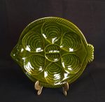 Assiette vintage en barbotine / poisson / n°6348