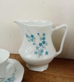 Service a café vintage en porcelaine / Myosotis / n°1863 /