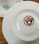 Service a café vintage en porcelaine / Myosotis / n°1863 /