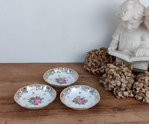 Lot de 3 coupelles vintages en porcelaine n°3006