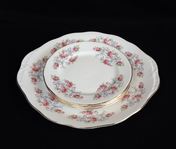 Service a gateaux en porcelaine n°7333