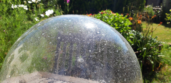 Lustre boule vintage / Verre soufflé / n°7452