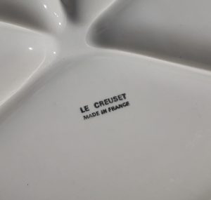 Lot de 6 assiettes a fondue vintages LE CREUSET n°7655