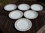 Lot de 6 assiettes plates en porcelaine n°7689