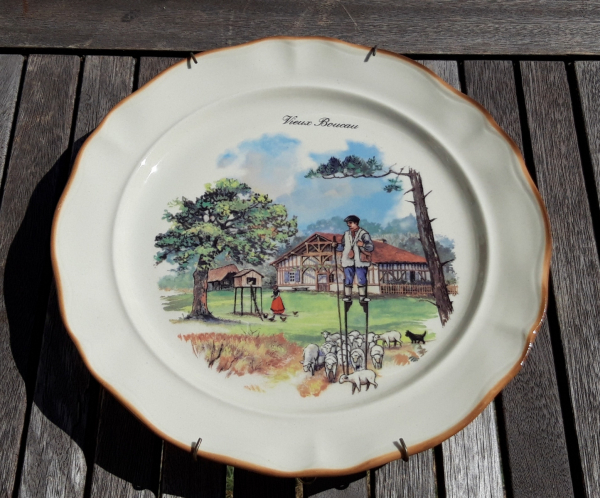 Assiette vintage Vieux Boucau n°7729