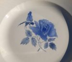 Plat vintage / Rose bleue / Gisors / n°7826