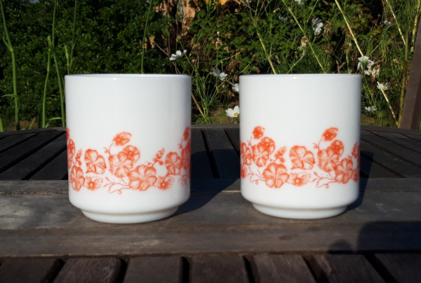 Lot de 2 mugs vintages Arcopal Volubilis n°7891