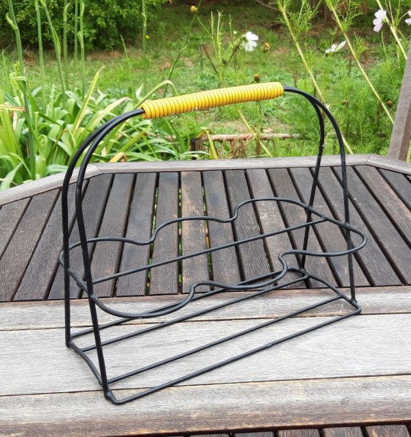 Panier a verres vintage / Métal et scoubidou / n°7999