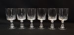 Lot de 6  verres a pied Cristal D'Arques Louvre n°3101