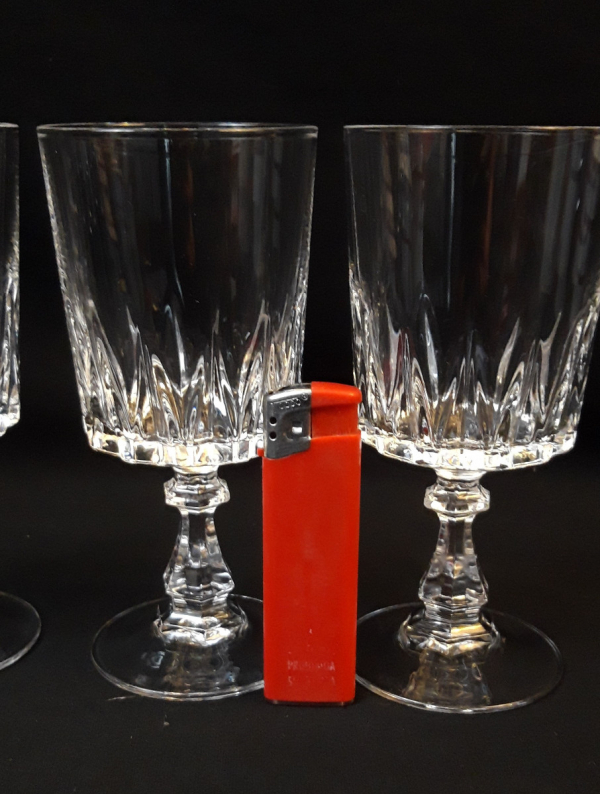 Lot de 6  verres a pied Cristal D'Arques Louvre n°3101