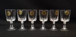 Lot de 6  verres a pied Cristal D'Arques Louvre n°3089