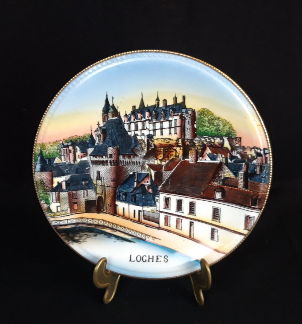 Ancienne assiette en porcelaine LOCHES n°6344