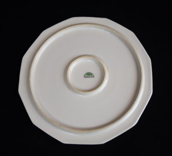 Ancien dessous de plat en porcelaine n°6347