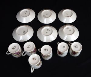 Lot de 6 tasses a café en porcelaine n°6361