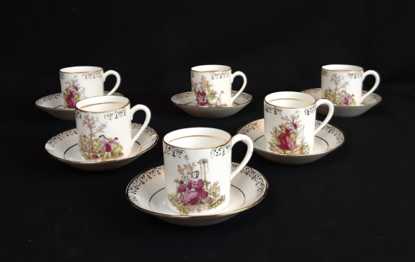 Lot de 6 tasses a café en porcelaine n°6361