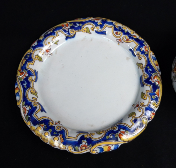 Ancien beurrier Faience de Rouen n°6455