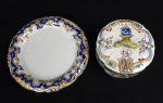 Ancien beurrier Faience de Rouen n°6455