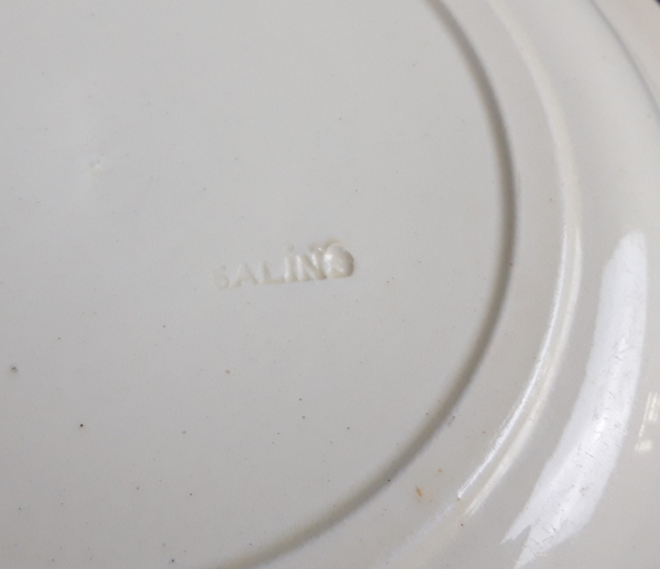 Ancien plat en faience SALINS n°6507