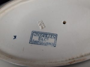 Ancienne saucière Sarreguemines Groseille n°6608