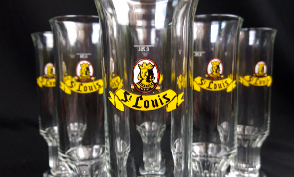 Lot de 6 verres a bière St Louis n°6703