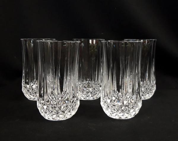 Lot de 5 verres Cristal d'Arques Longchamp n°6889