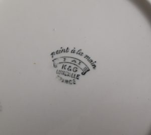 Plat a gateaux vintage Lunéville Mai n°6958