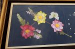 Cadre vitrine vintage / Fleur / horloge / n°6967