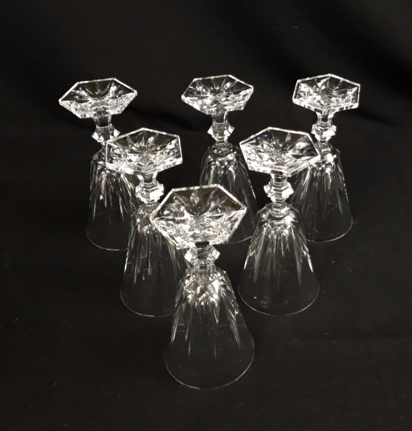 Lot de 6 verres a pied en cristal n°6930