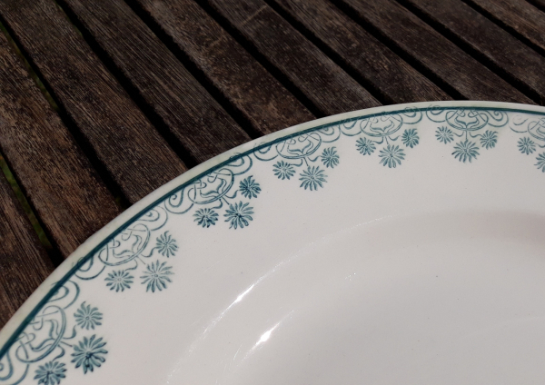 Grand plat vintage Digoin n°0030