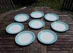 Lot de 8 assiettes a dessert vintages n°0085