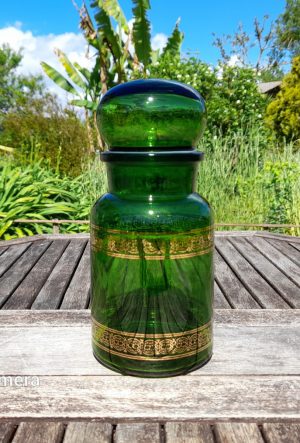 Bocal vintage verre vert n°0218