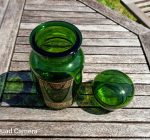 Bocal vintage verre vert n°0218