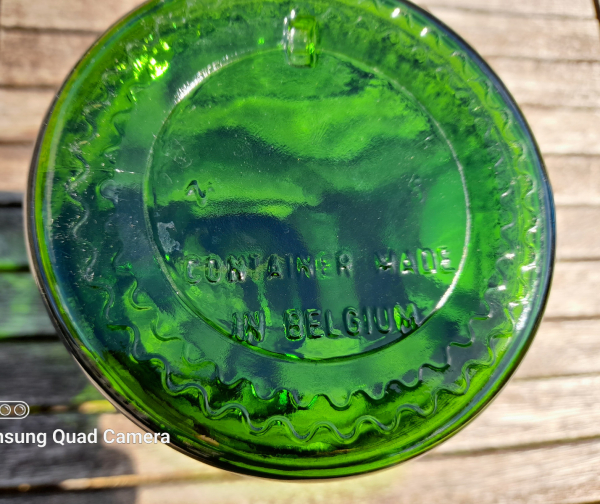 Bocal vintage verre vert n°0218