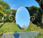 Coiffeuse vintage + chaise / fer forgé doré / n°0310