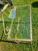 Coiffeuse vintage + chaise / fer forgé doré / n°0310
