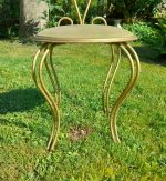 Coiffeuse vintage + chaise / fer forgé doré / n°0310