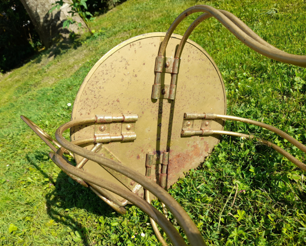Coiffeuse vintage + chaise / fer forgé doré / n°0310