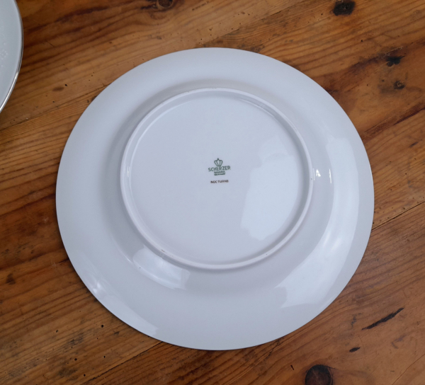 Lot de 6 grandes assiettes en porcelaine n°0475