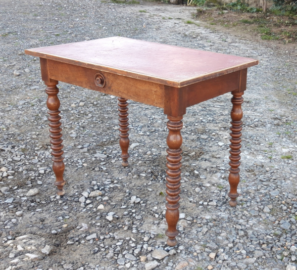 Ancien bureau en noyer / Table a écrire / n°6164