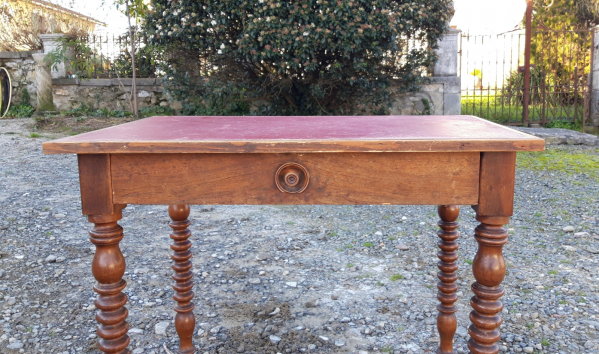 Ancien bureau en noyer / Table a écrire / n°6164