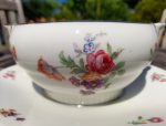 Saucière vintage en porcelaine / Fleurs / n°0512