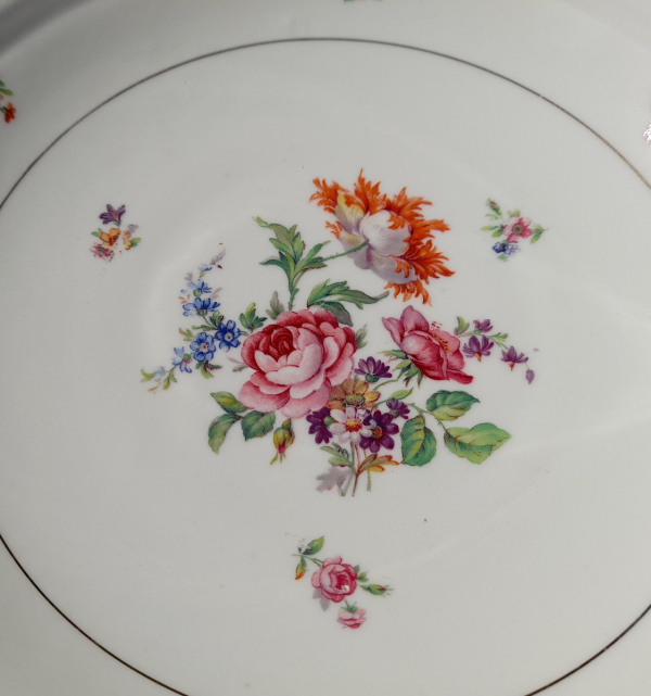 Compotier vintage en porcelaine / Fleurs / n°0510