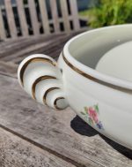 Soupière vintage en porcelaine / Fleurs / n°0511