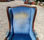 Ancien fauteuil + repose pied n°0537