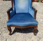 Ancien fauteuil + repose pied n°0537