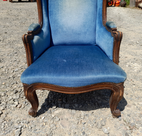 Ancien fauteuil + repose pied n°0537