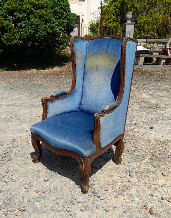 Ancien fauteuil + repose pied n°0537