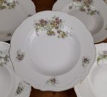 Lot de 6 anciennes assiettes a soupe en porcelaine Haviland n°0559