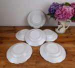 Lot de 6 anciennes assiettes a soupe en porcelaine Haviland n°0559