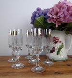 Lot de 5 flûtes a champagne en cristal n°0603